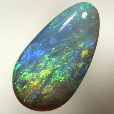 SOLID SEMI BLACK OPAL Full on colour, red and orange over green and blue